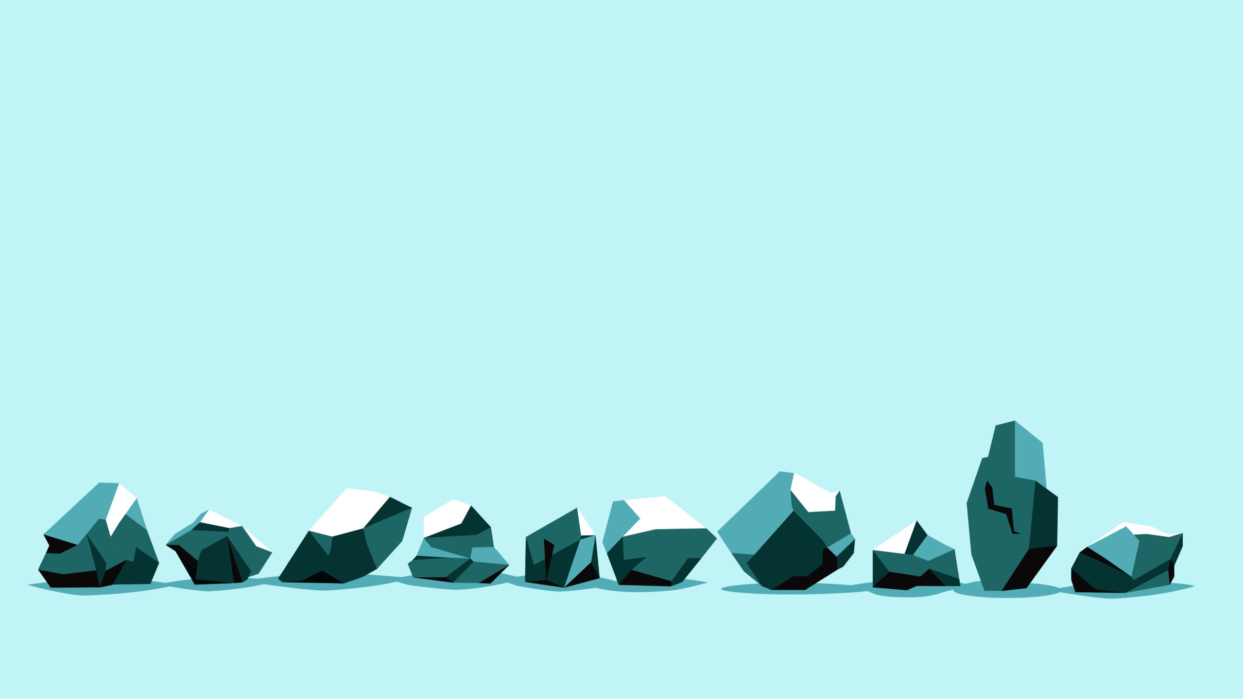 Illustration de l'animation: 10 cailloux côte à côte prêts à s'envoler