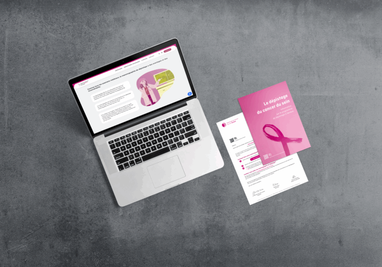 site internet, lettre et brochure de la fondation genevoise pour le dépistage du cancer