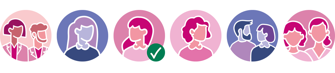 pictogramme avec homme et femmes de tout âge.
